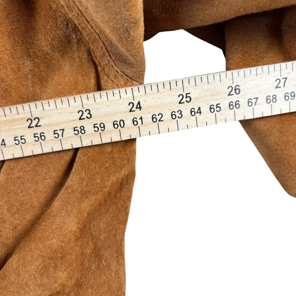 VTG Wilsons Leather Parka Jacket Mens L Brown Suede Toggle Hooded Heavyweight